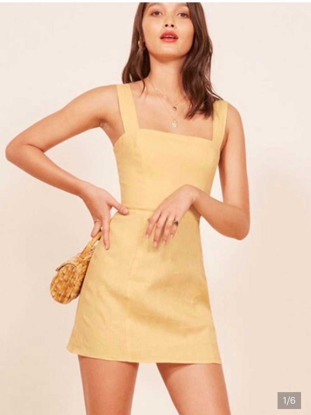 Reformation Bridgette 100% Linen Dress